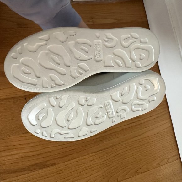 Alexander McQueen Lace-up Chunky Sneakers Oversized Rubber Sole Sz 35 White - Picture 11 of 12